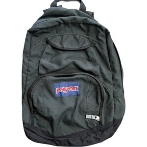 Jansport Black Nylon Backpack Unisex School Travel Bag Bookbag